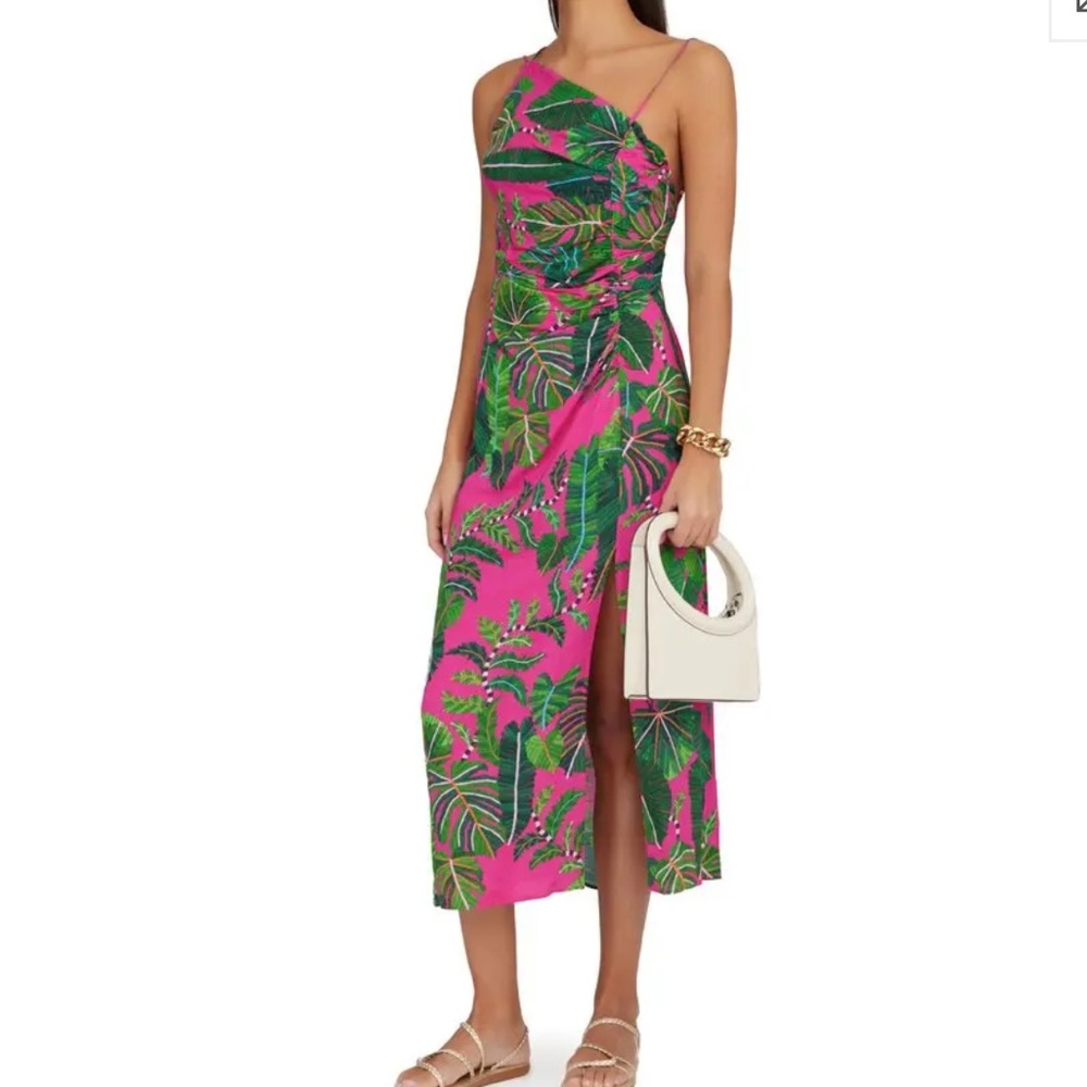 Farm Rio Lead-Print Midi Dress XS